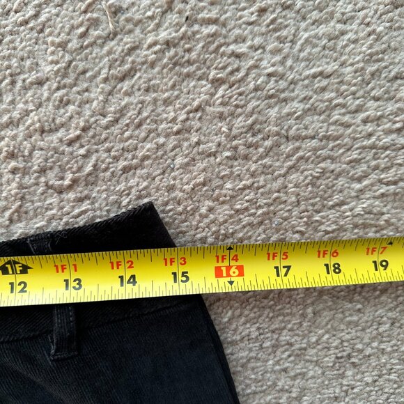 Ann Taylor Pants Womens 2 30x31 Mid Rise Corduroy Black Straight Leg - Picture 7 of 13